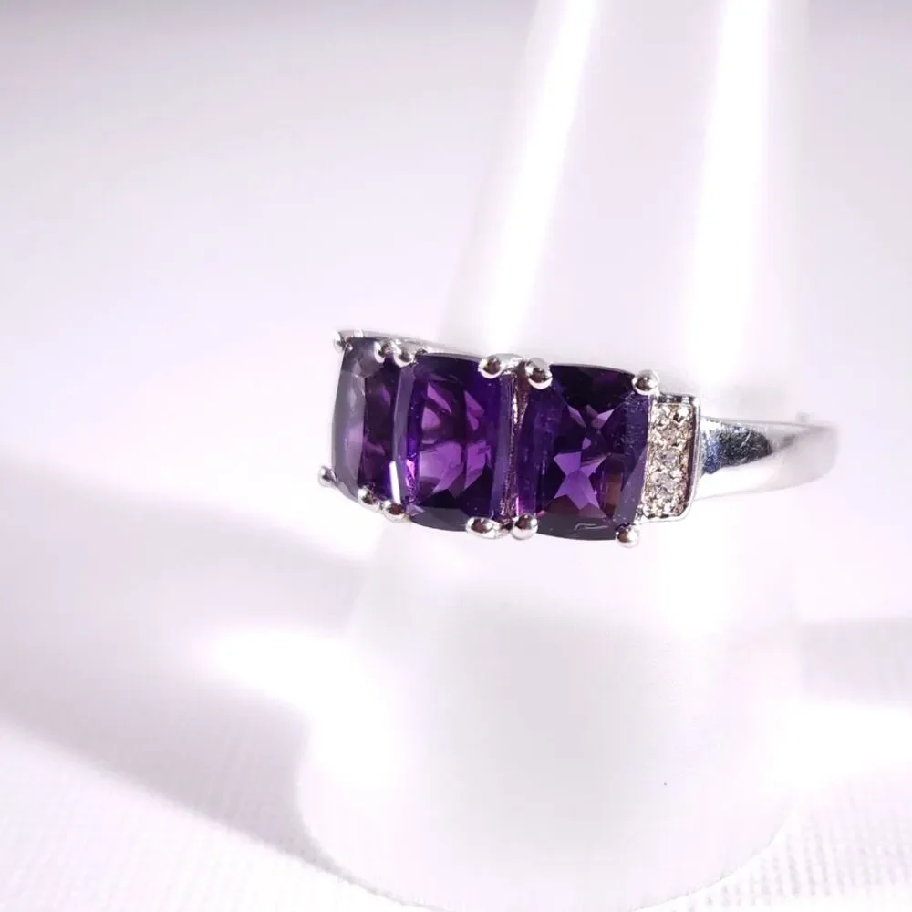 Purple Lusaka Amethyst Ring Size 8